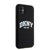 DKNY DKHMN61SNYACH iPhone 11 / Xr 6.1 czarny/black hardcase Liquid Silicone White Printed Logo MagSafe