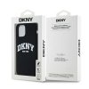DKNY DKHMP12MSNYACH iPhone 12/12 Pro 6.1 czarny/black hardcase Liquid Silicone White Printed Logo MagSafe