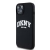 DKNY DKHMP15MSNYACH iPhone 15 Plus / 14Plus 6.7 czarny/black hardcase Liquid Silicone White Printed Logo MagSafe