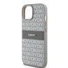 DKNY DKHCP15SPRTHSLE iPhone 15 / 14 / 136.1 beżowy/beige hardcase Leather Mono Stripe & Metal Logo