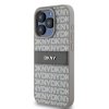 DKNY DKHCP15LPRTHSLE iPhone 15 Pro6.1 beżowy/beige hardcase Leather Mono Stripe & Metal Logo