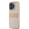 DKNY DKHCP15LPRTHSLP iPhone 15 Pro6.1 różowy/pink hardcase Leather Mono Stripe & Metal Logo