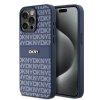 DKNY DKHCP15XPRTHSLB iPhone 15 Pro Max6.7 niebieski/blue hardcase Leather Mono Stripe & Metal Logo