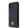 DKNY DKHMN61PSHRPSK iPhone 11 / Xr 6.1czarny/black hardcase Leather Monogram Pattern Metal Logo MagSafe
