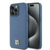 DKNY DKHMP15XPSHRPSB iPhone 15 Pro Max6.7 niebieski/blue hardcase Leather Monogram Pattern Metal Logo MagSafe