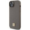 DKNY DKHMP15SPSHRPSW iPhone 15 / 14 / 136.1 brązowy/brown hardcase Leather Pattern Metal Logo MagSafe