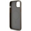 DKNY DKHMP15SPSHRPSW iPhone 15 / 14 / 136.1 brązowy/brown hardcase Leather Pattern Metal Logo MagSafe