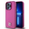 DKNY DKHMP15LPSHRPSP iPhone 15 Pro6.1 różowy/pink hardcase Leather Monogram Pattern Metal Logo MagSafe