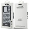 DKNY DKHMP15LPSOSPK iPhone 15 Pro6.1 czarny/black hardcase Leather Printed Pattern Metal Logo MagSafe