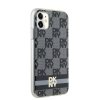 DKNY DKHMN61HCPTSK iPhone 11 / Xr6.1 czarny/black hardcase IML Checkered Mono Pattern & Printed Stripes MagSafe
