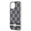 DKNY DKHMP15MHCPTSK iPhone 15 Plus /14 Plus 6.7 czarny/black hardcase IML Checkered Mono Pattern & Printed Stripes MagSafe