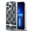 DKNY DKHMP15LHCPTSK iPhone 15 Pro6.1 czarny/black hardcase IML Checkered Mono Pattern & Printed Stripes MagSafe
