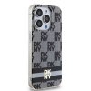 DKNY DKHMP15XHCPTSK iPhone 15 Pro Max6.7 czarny/black hardcase IML Checkered Mono Pattern & Printed Stripes MagSafe