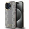DKNY DKHMP15XPCPVSLE iPhone 15 Pro Max6.7 beżowy/beige hardcase Leather Checkered Mono Pattern MagSafe