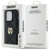 DKNY DKHCP14LPQDSLK iPhone 14 Pro 6.1   czarny/black Quilted Stack Logo