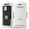 DKNY DKHCP15SPQDSLK iPhone 15 6.1       czarny/black Quilted Stack Logo