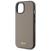 DKNY DKHMP15SPGHLME iPhone 15 6.1       beżowy/beige hardcase Grained Metal Logo MagSafe