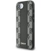 Etui DKNY Leather Checkered Mono Pattern MagSafe do iPhone 16e czarny