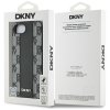 Etui DKNY Leather Checkered Mono Pattern MagSafe do iPhone 16e czarny
