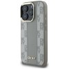 Etui DKNY Checkered Pattern Magsafe do   iPhone 16 Pro beżowy