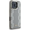 Etui DKNY Checkered Pattern Magsafe do   iPhone 16 Pro beżowy