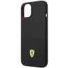 Ferrari FEHCP14SSIBBK iPhone 14 / 15 / 13 6.1 czarny/black hardcase Silicone Metal Logo
