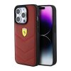 Ferrari FEHCP15LRDUR iPhone 15 Pro 6.1 czerwony/red hardcase Leather Stitched Lines
