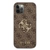 Guess GUHCP12M4GMGBR iPhone 12/12 Pro 6,1 brązowy/brown hardcase 4G Big Metal Logo