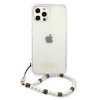 Guess GUHCP12LKPSWH iPhone 12 Pro Max6,7 Transparent hardcase White Pearl