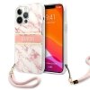 Guess GUHCP13XKMABPI iPhone 13 Pro Max6,7 różowy/pink hardcase Marble Strap Collection