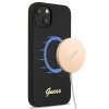Guess GUHMP13MLSLMGBK iPhone 13 / 14 /6.1 black/czarny hardcase Silicone Script Gold Logo Magsafe