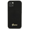 Guess GUHMP13MLSLMGBK iPhone 13 / 14 /6.1 black/czarny hardcase Silicone Script Gold Logo Magsafe
