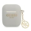 Guess GUA2LSC4EG AirPods 1/2 cover szary/grey Silicone Charm 4G Collection