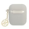 Guess GUA2LSC4EG AirPods 1/2 cover szary/grey Silicone Charm 4G Collection