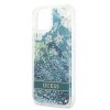 Guess GUHCP13MLFLSN iPhone 13 / 14 / 15 6.1 zielony/green hardcase Flower Liquid Glitter