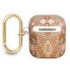 Guess  GUA2HHFLD AirPods 1/2 cover złoty/gold Paisley Strap Collection