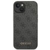 Guess GUHCP14SG4GFGR iPhone 14 / 15 / 13 6.1 szary/grey hard case 4G Metal Gold Logo
