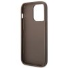 Guess GUHCP14LG4GFBR iPhone 14 Pro 6,1 brązowy/brown hard case 4G Metal Gold Logo