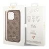 Guess GUHCP14LG4GFBR iPhone 14 Pro 6,1 brązowy/brown hard case 4G Metal Gold Logo