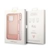 Guess GUHCP14LHGCOHP iPhone 14 Pro 6,1 różowy/pink hardcase Translucent Pearl Strap