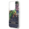 Guess GUHCP14LLFLSB iPhone 14 Pro 6,1 niebieski/blue hardcase Flower Liquid Glitter