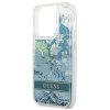 Guess GUHCP14LLFLSN iPhone 14 Pro 6,1 zielony/green hardcase Flower Liquid Glitter