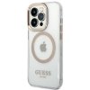 Guess GUHMP14XHTRMD iPhone 14 Pro Max6,7 złoty/gold hard case Metal Outline Magsafe