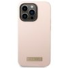 Guess GUHMP14XSBPLP iPhone 14 Pro Max6,7 różowy/pink hard case Silicone Logo Plate MagSafe