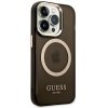 Guess GUHMP14XHTCMK iPhone 14 Pro Max6,7 czarny/black hard case Gold Outline Translucent MagSafe