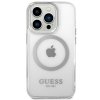 Guess GUHMP14XHTRMS iPhone 14 Pro Max 6,7 srebrny/silver hard case Metal Outline Magsafe