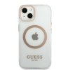 Guess GUHMP13MHTRMD iPhone 13 / 14 / 15 6.1 złoty/gold hard case Metal Outline Magsafe