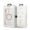 Guess GUHMP13MHTRMD iPhone 13 / 14 / 15 6.1 złoty/gold hard case Metal Outline Magsafe