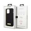 Guess GUHMP13LSPLK iPhone 13 Pro / 13 6,1 czarny/black hard case Silicone Logo Plate MagSafe