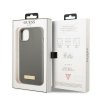 Guess GUHMP13MSPLG iPhone 13 / 14 / 15 6.1 szary/grey hard case Silicone Logo Plate MagSafe